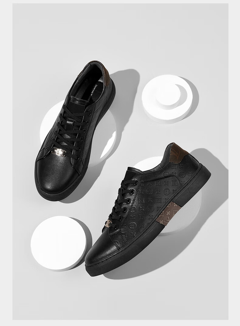 与狼共舞休闲鞋男士板鞋潮流牛皮男鞋2021年新款秋季百搭小白鞋男白色