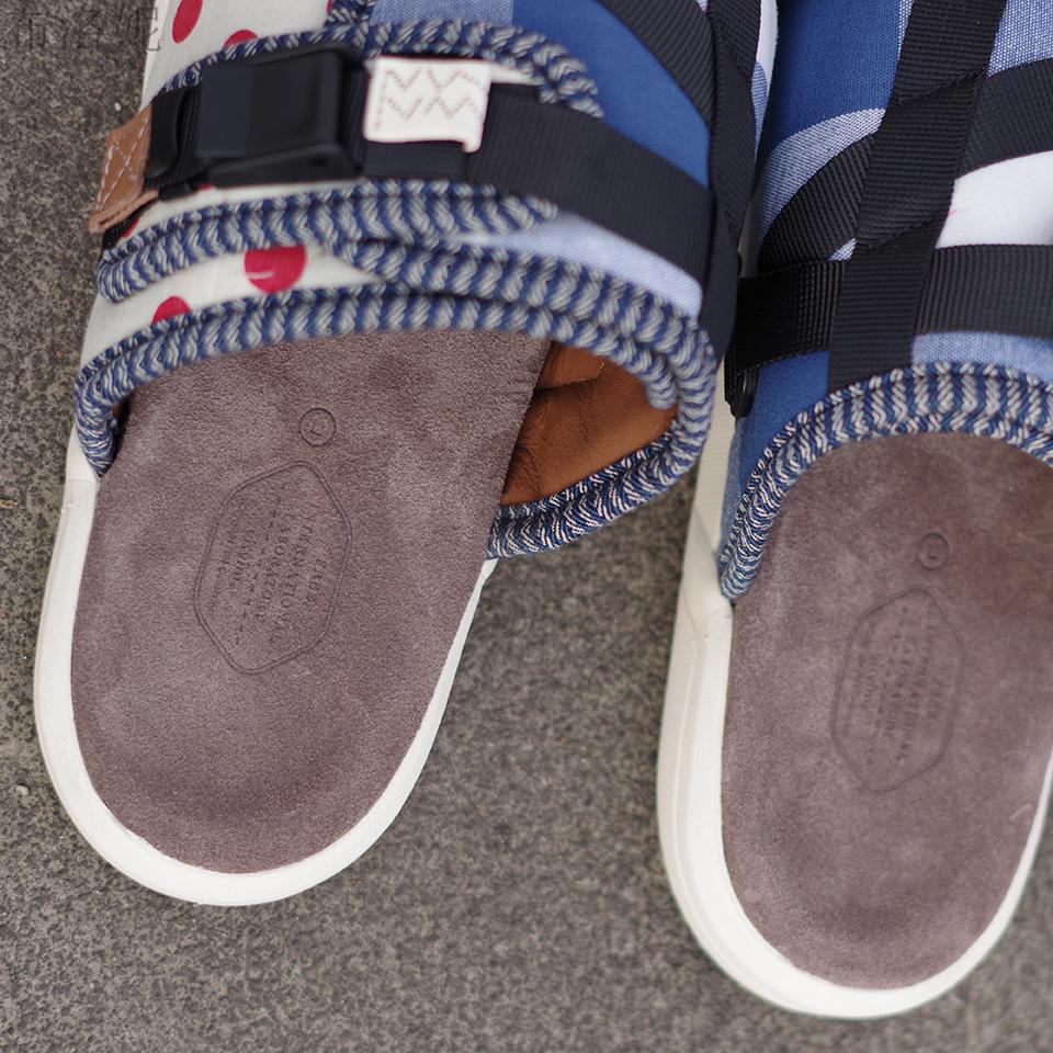 clot陈冠希鞋子visvim新款潮牌网红波点真1皮防臭陈冠希牛皮拖鞋