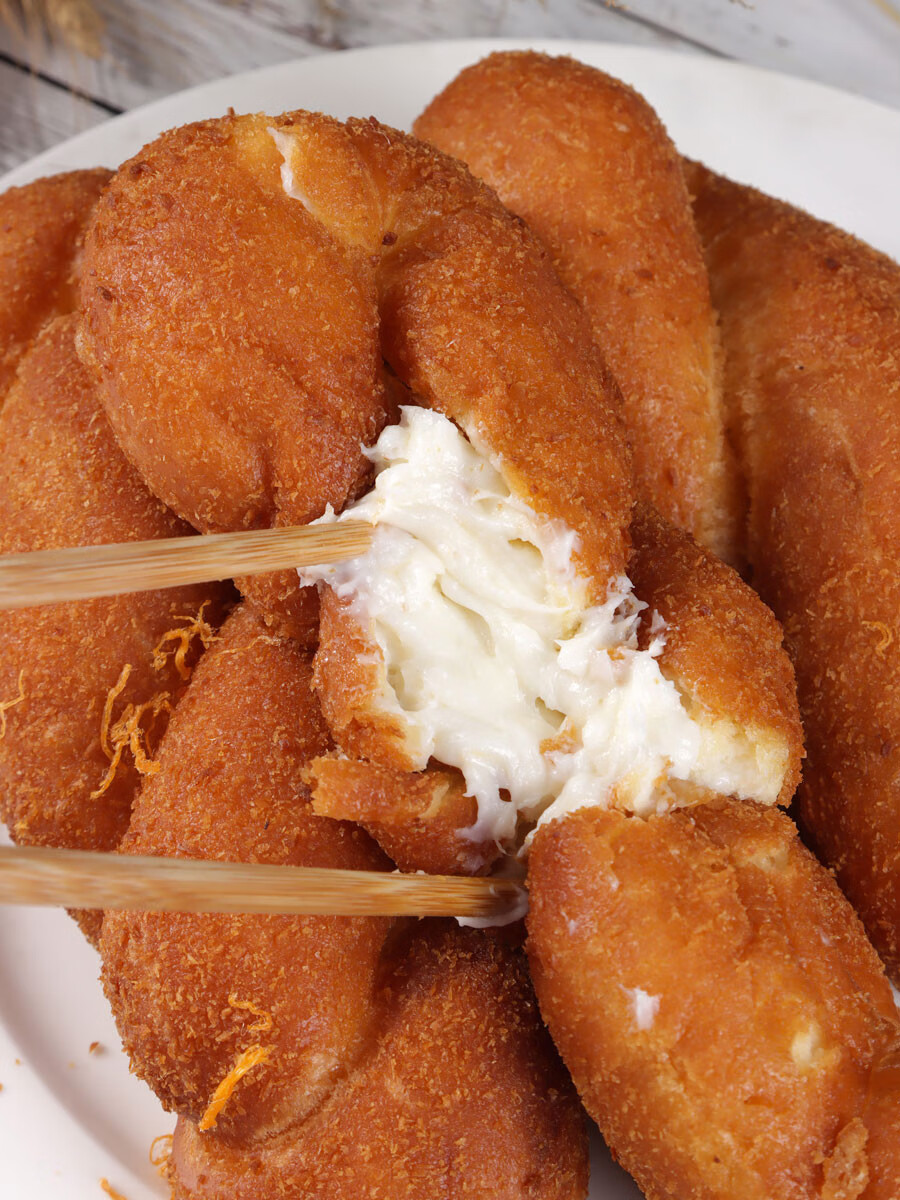 麻花老式肉松蛋黄馅儿美食芝士烘焙手撕大麻花酸奶爆浆夹心麻花3个