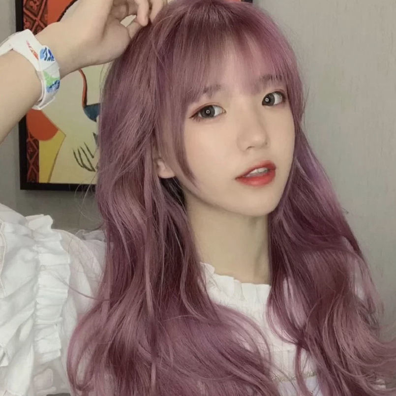 2021流行色粉紫罗兰染发剂显白潮色香芋紫灰色女生自己在家染发膏