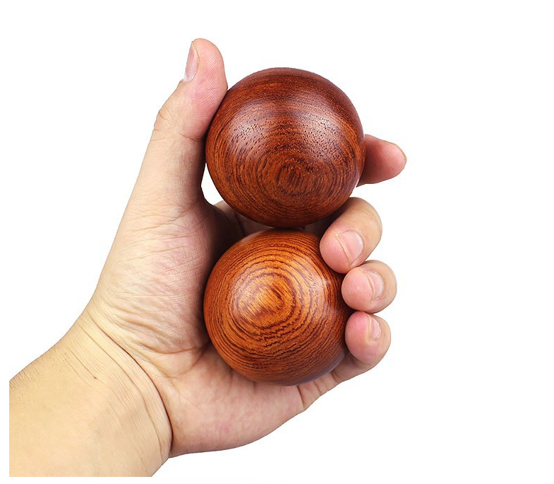宝利嘉花梨木质健身球手球实木文玩手转球中老年人锻炼康复球手握球2