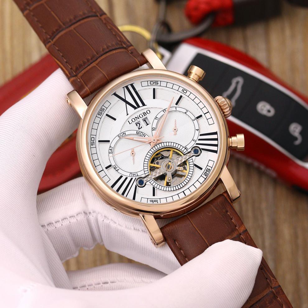 longbo龙波品牌全自动镂空透底机械表防水机械男士腕表款 83235 款式