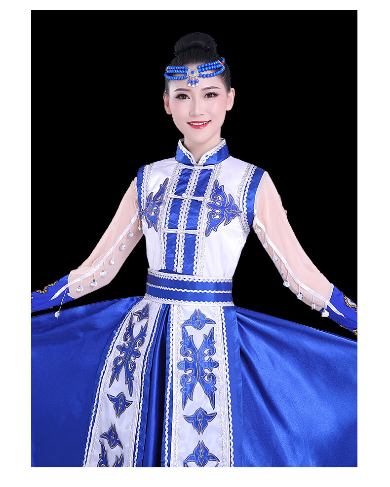 蒙古族服装女装蒙古女舞蹈蒙族夏季成人新款现代民族风蒙古衣服族女
