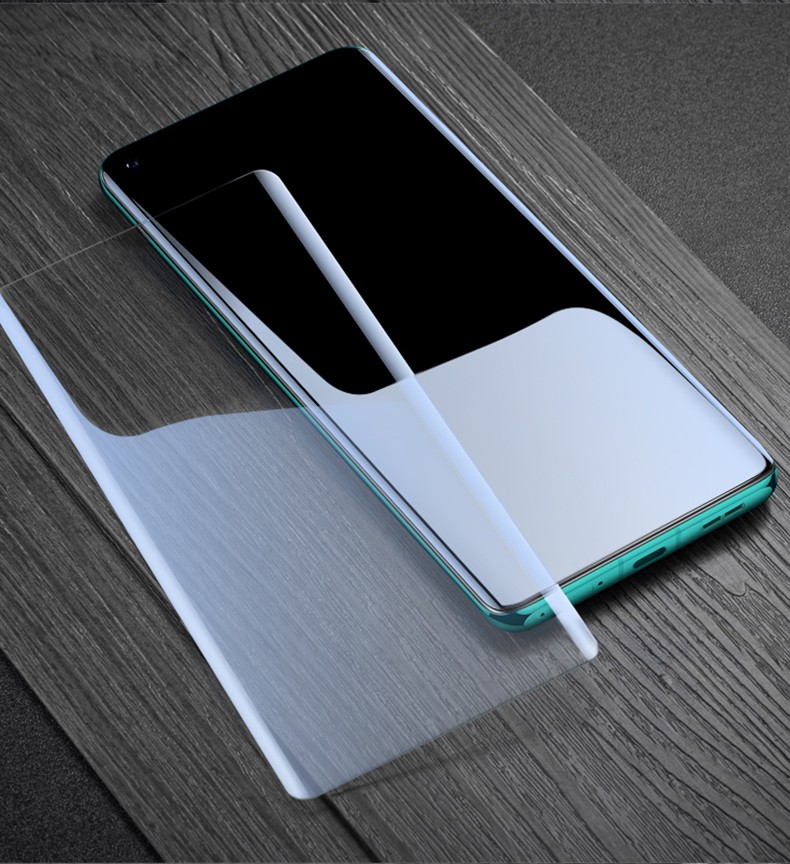 瞿如一加9pro钢化膜uv防窥19钢化膜oneplus9曲面屏手机膜全覆盖5g版