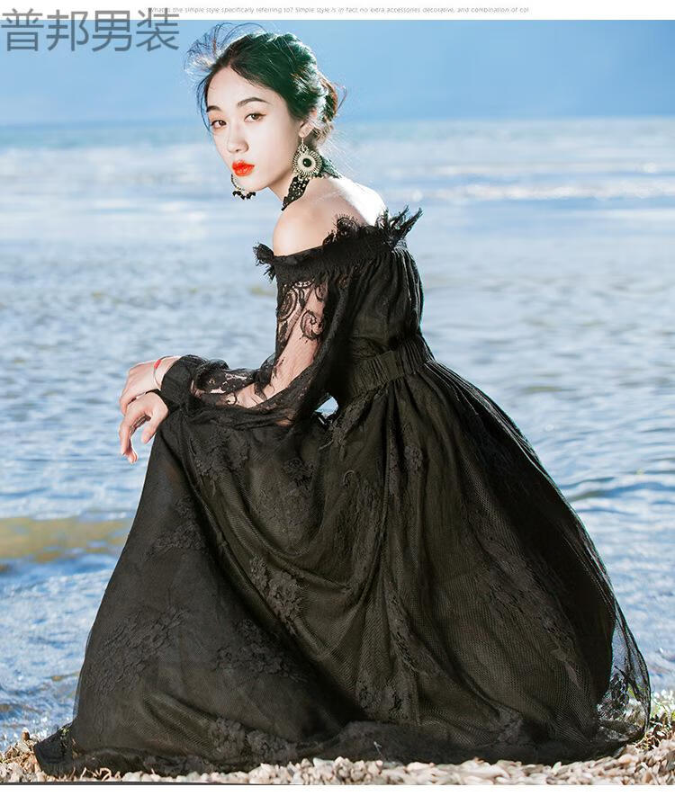 成人礼生日礼物女生裙子礼服哥特式洋装黑色婚纱暗黑系公主成年1超仙