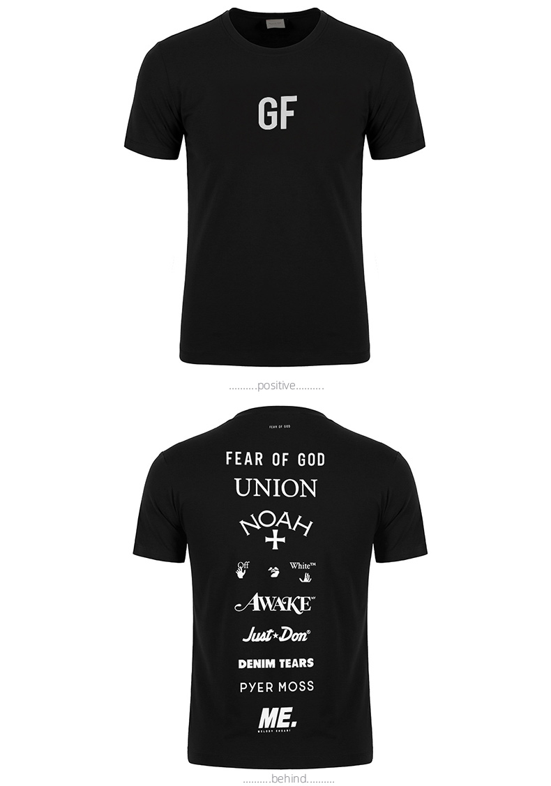 潮牌fog主线gf九方联名限量慈善款潮流高街3m反光男女短袖情侣ow宽松