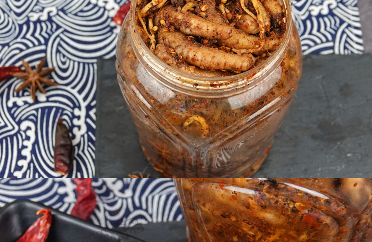 云南普洱特产西盟佤族自腌撇苤菜根麻辣佤味腌鸡脚凤【图片 价格 品牌