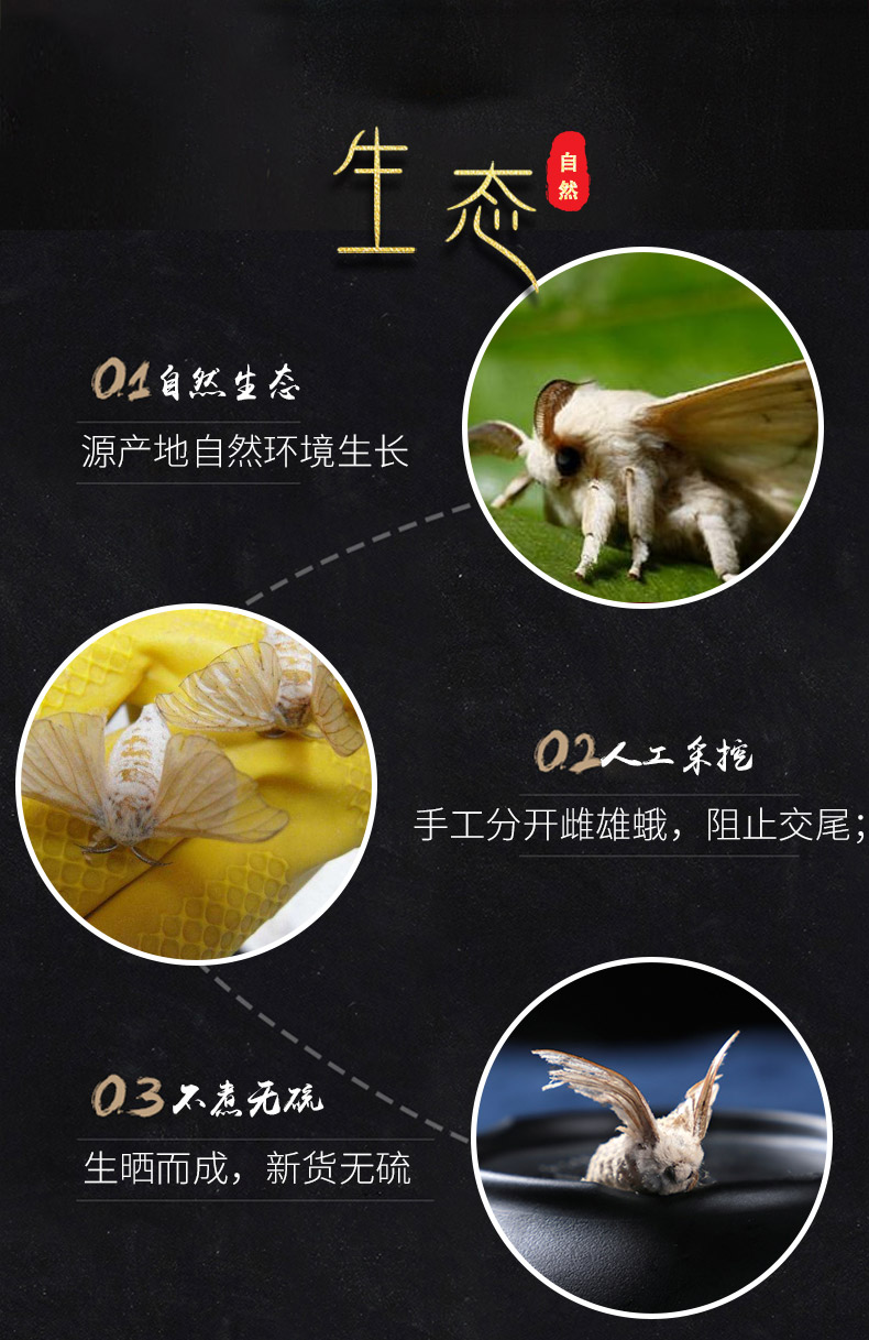 10028724057243商品名称:徽京华尊 雄蚕蛾 中药材 新货 500克品牌