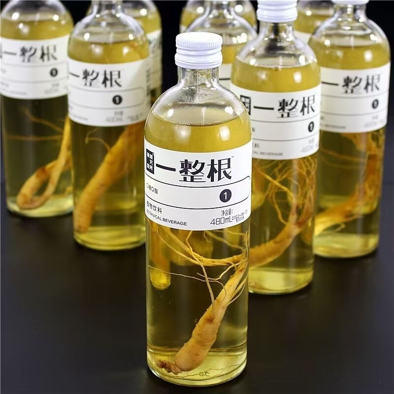 洪僖侨人参水 罗森人参水滋补养生植物饮料熬夜水 硬核颜究所硬核 480