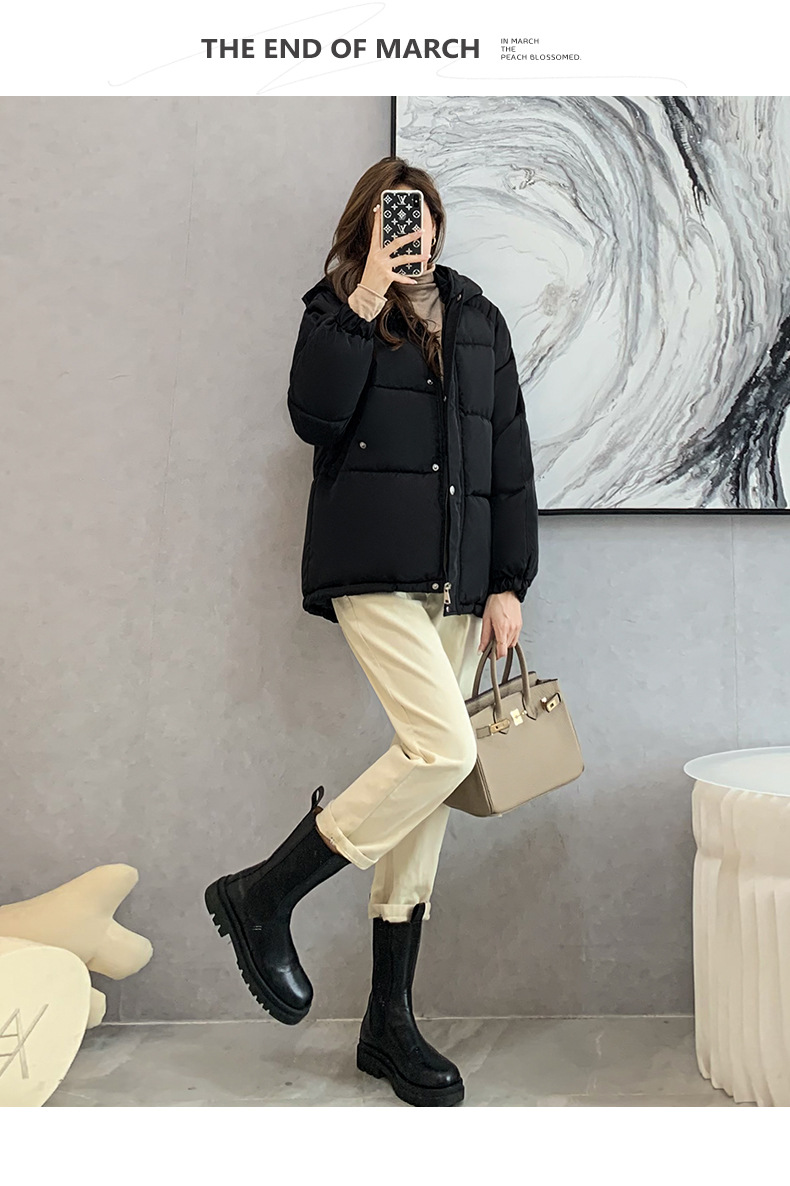 邻家女孩爱漂亮衣服韩版短款棉服女2021年冬季新款小个子女装加厚棉袄