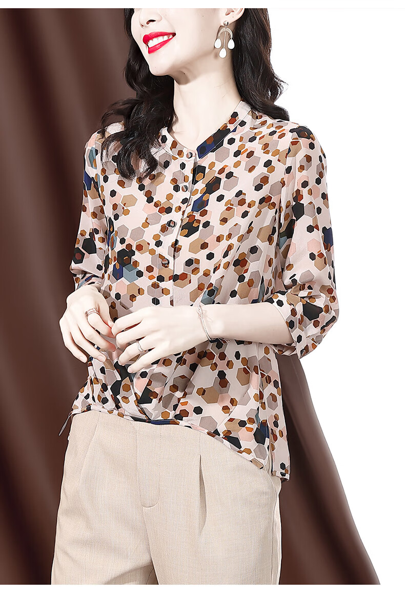 拉伦菲韵意式品牌女装真丝上衣女士2021新品夏季薄款轻奢名媛设计感