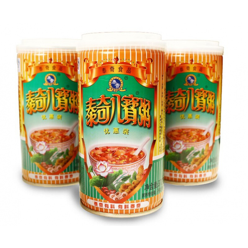 泰奇八宝粥红豆香沙味370g12罐紫薯味玉米原味优惠装大罐装整箱5味