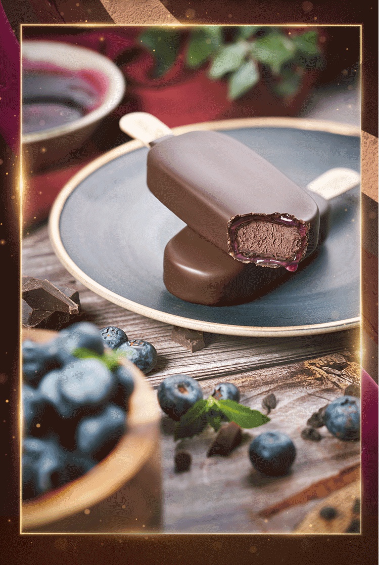 21支 梦龙magnum黑巧蓝莓双重脆层流心脆皮雪糕巧克力冰淇淋 新品