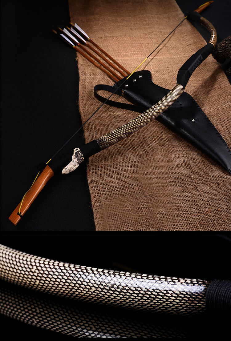 成人弓箭射击弓箭直拉弓景区古代弓箭运动箭管地摊弓箭 真皮之-蛇 三