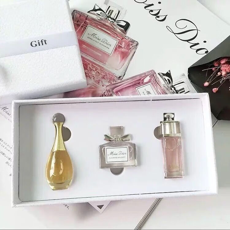 迪奥香水小样3件套女士花漾甜心q版淡香真我持久礼盒漫舞花漾香水甜蜜