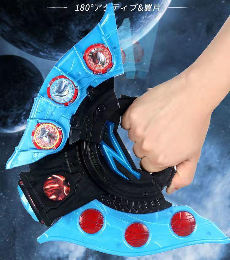 泽塔奥特曼升华器变身器黑暗板黄昏魔剑枪弓勋章卡片软胶人偶玩具