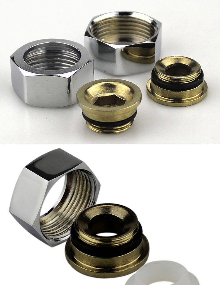 晟运淋浴花洒浴缸龙头六角螺帽全铜螺母水龙头配件水位螺母6分螺帽