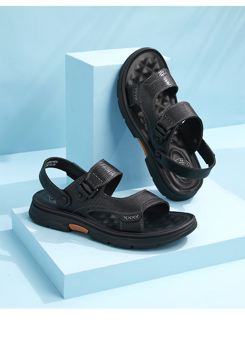 camel骆驼官方店男鞋凉鞋男年夏季男士拖鞋透气两穿凉鞋商务休闲凉拖