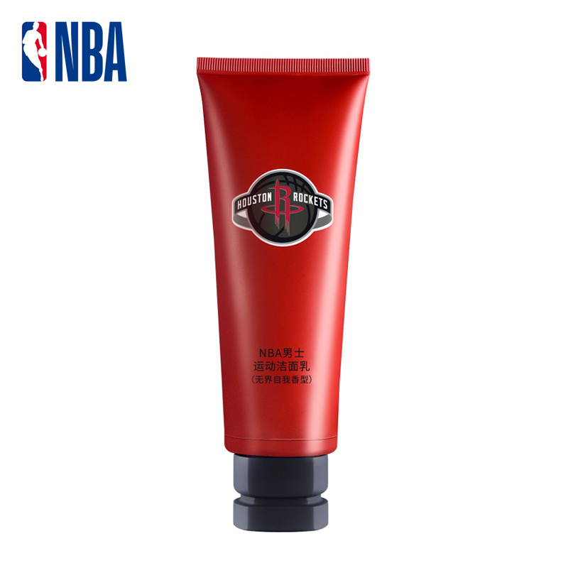 NBA男士运动洁面乳 男士洗面奶 清爽控油 130g 火箭&无界自我香型