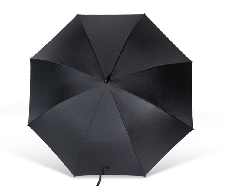 黑伞长柄大黑伞长柄加大系复古简约男士纯黑直把黑色雨伞120cm咖啡