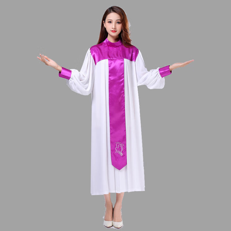 圣服圣衣指挥服牧师服主持人大合唱服演出服装长老服受洗服圣诗服
