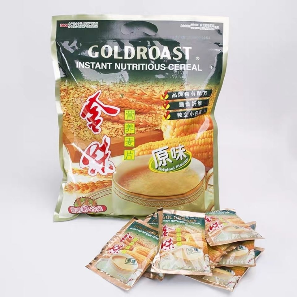 金味营养麦片原味600g袋装即食营养燕麦冲饮速食2包