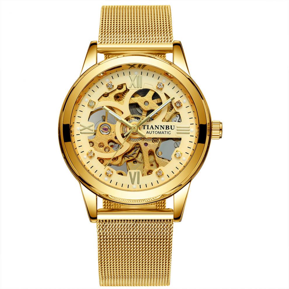 金金面网带(镂空机械 超值好礼) 真全自动机械表【图片 价格 品牌