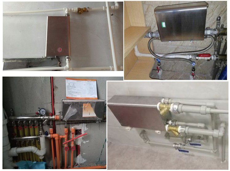 定制家用板式换热器过水热暖气片即热式地暖热交换器不锈钢可洗澡100