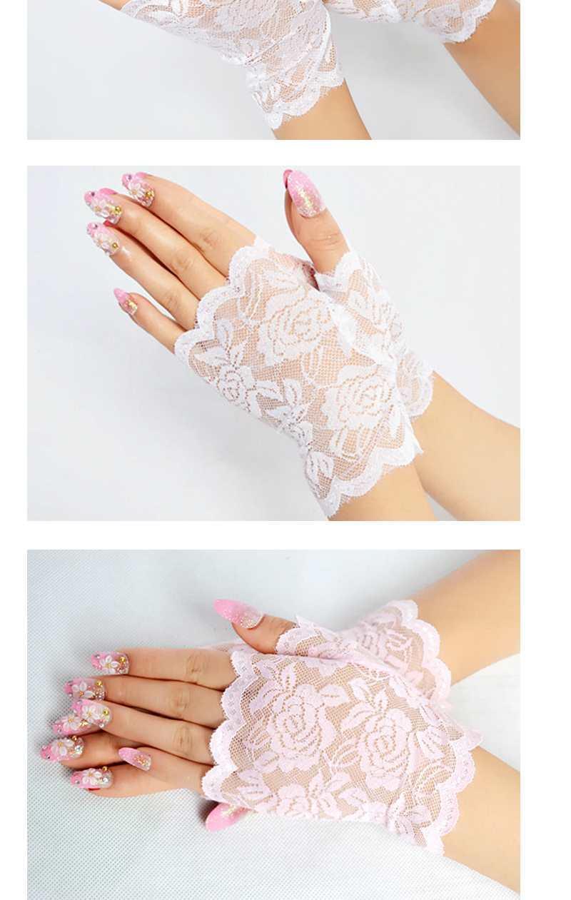 dicify新品蕾丝半指防晒手套夏季遮疤蕾丝水兵舞短手套女薄款无指露指