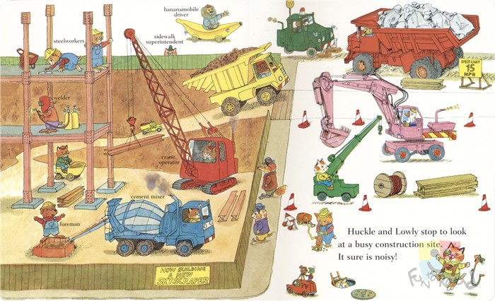 Richard Scarry S Busy Busy People 忙忙碌碌的人们英文原版进口图书启蒙认知绘本英语学习0 3岁 摘要书评试读 京东图书