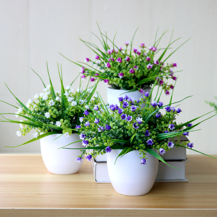 迎新必备仿真花草植物假绿植室内外装饰绿萝塑料小盆栽桌面满天星红掌