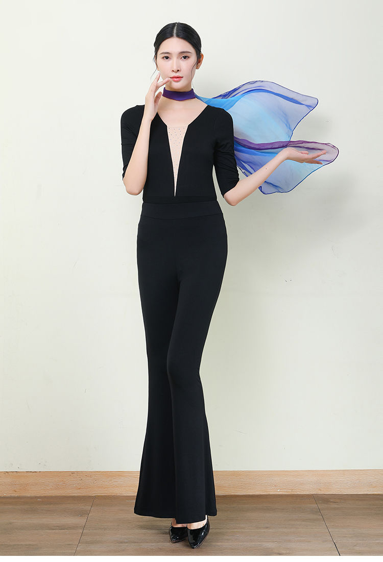 形体服女套装夏天高端莫代尔导师形体训练服装模特修身演出网纱舞蹈