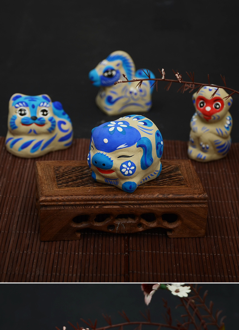 工艺纪念小礼品送老外的天津泥人张十二生肖泥塑人物摆件可爱适用场景