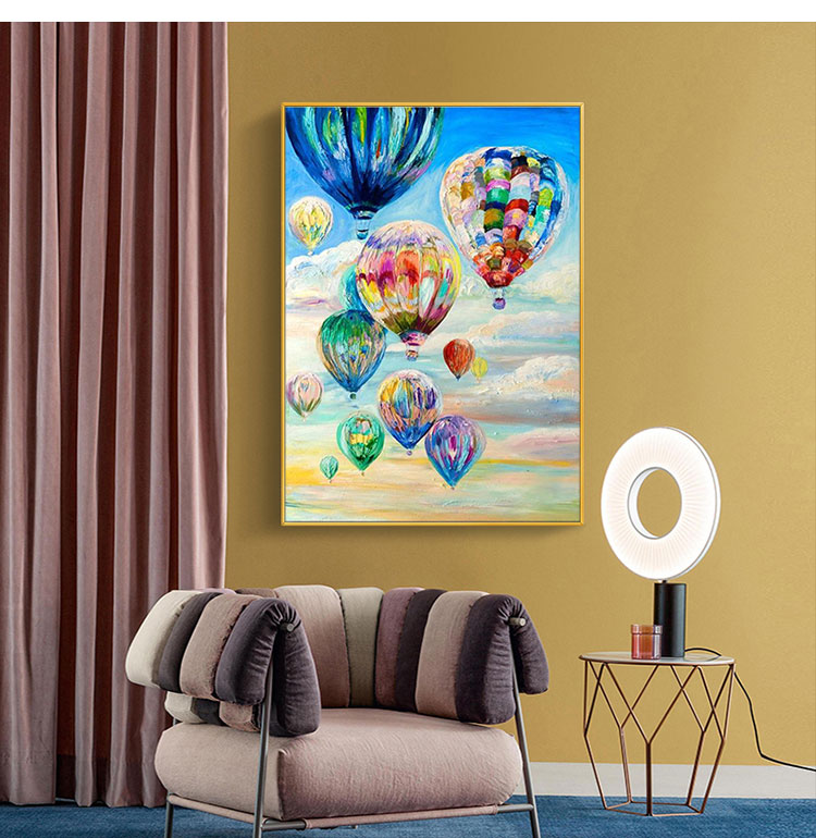 nessa热气球现代客厅沙发背景墙儿童房装饰画玄关走廊餐厅挂画a款70