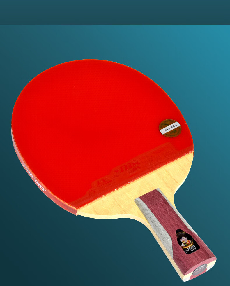 dhs红双喜乒乓球拍6星进攻型削球狂飙长反胶横拍直拍成品单拍 t6007长