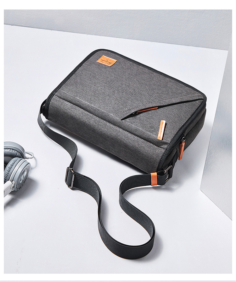 波斯丹顿男士单肩包复古斜挎包男款防泼水休闲学生背包大容量帆布邮差