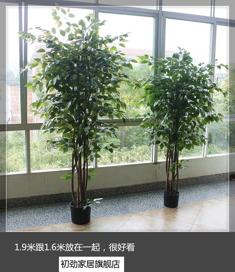 初劲家居官方店网红家居装饰仿真绿植榕树大型盆栽假树仿真树店铺客厅