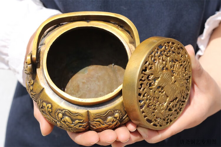 2021冬季上新暖手怀炉怀炉铜手炉炉炉铜炭手炉仿古做旧暖手炉香薰炉二