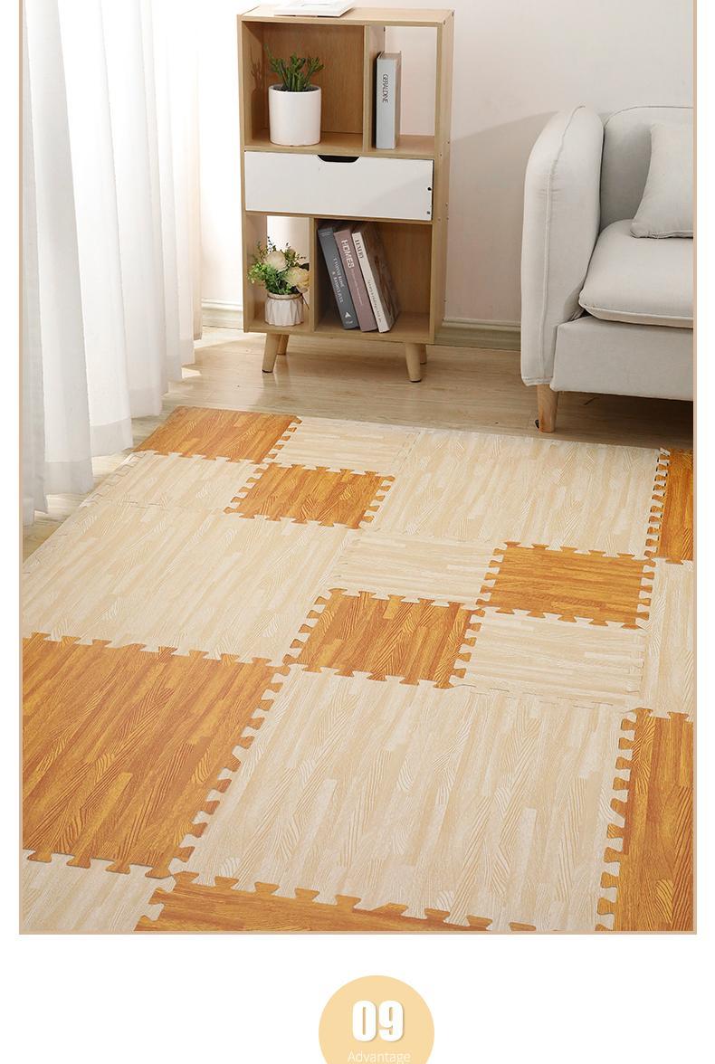 ofenlai木纹泡沫地垫拼接爬行垫铺地板泡沫垫卧室垫子地垫家用拼图