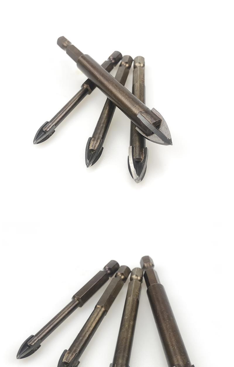 冲击钻头多功能瓷砖陶瓷玻璃混凝土墙壁手电钻三角合金钻头六角柄开孔