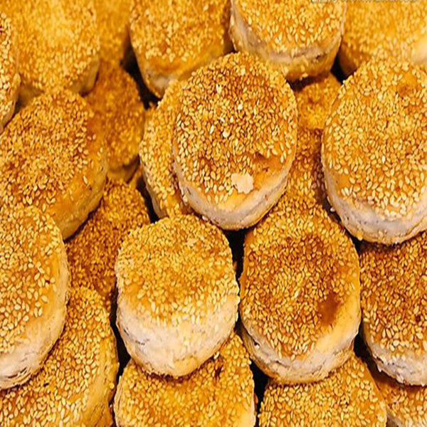 天津特产小吃芝麻油酥麻酱甜烧饼传统点心零食火烧现做3口味 芝麻烧饼