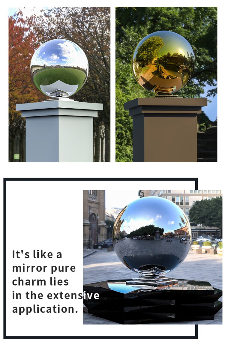 空心球三层方管座球围墙大门柱头装饰球连体球300mm圆球焊接13cm方