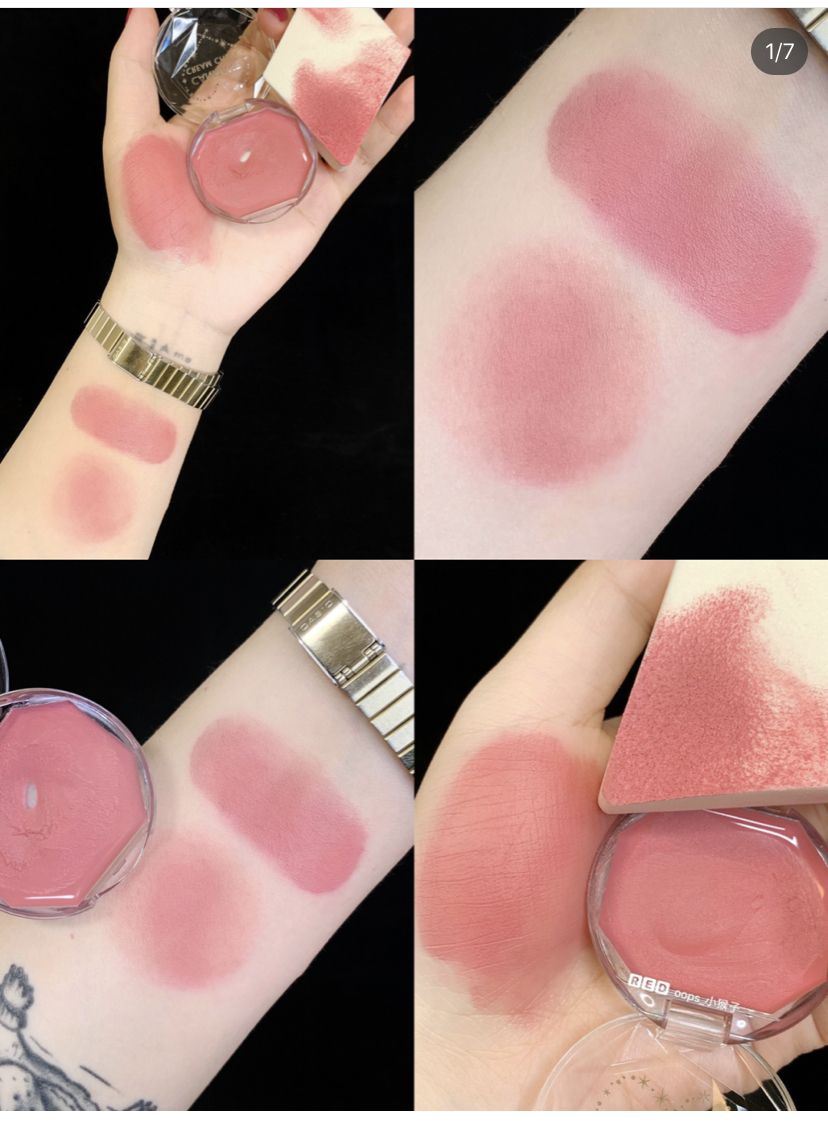 新色日本canmake井田水润唇颊霜状膏状腮红膏16#炼瓦色19#20# 圆形 18