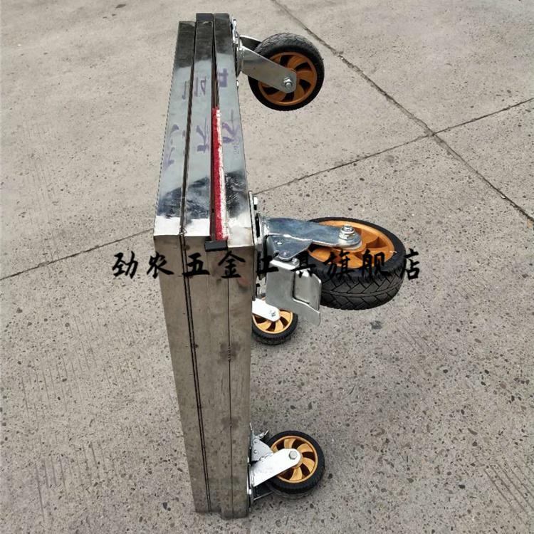 折叠平板手推车拉玻璃门窗石膏免漆木板搬运神器6寸万向轮工具车 小号