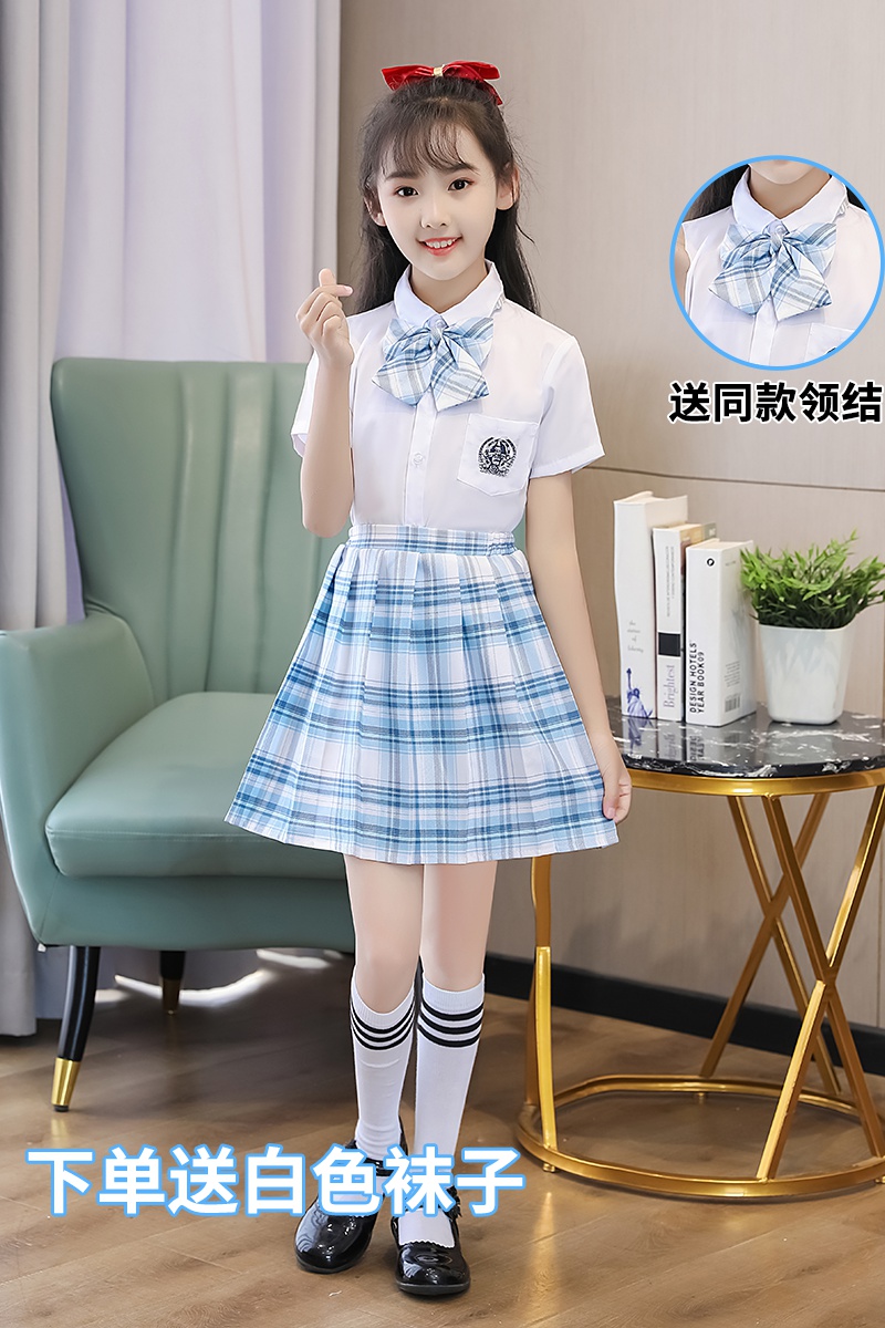 jk制服儿童10岁儿童夏子琪原创jk制服裙正版套装夏季gk儿童女童小学生