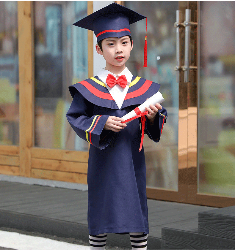服儿童博士服幼儿园学士服毕业照服装拍照博士帽小学毕业礼服毕业袍