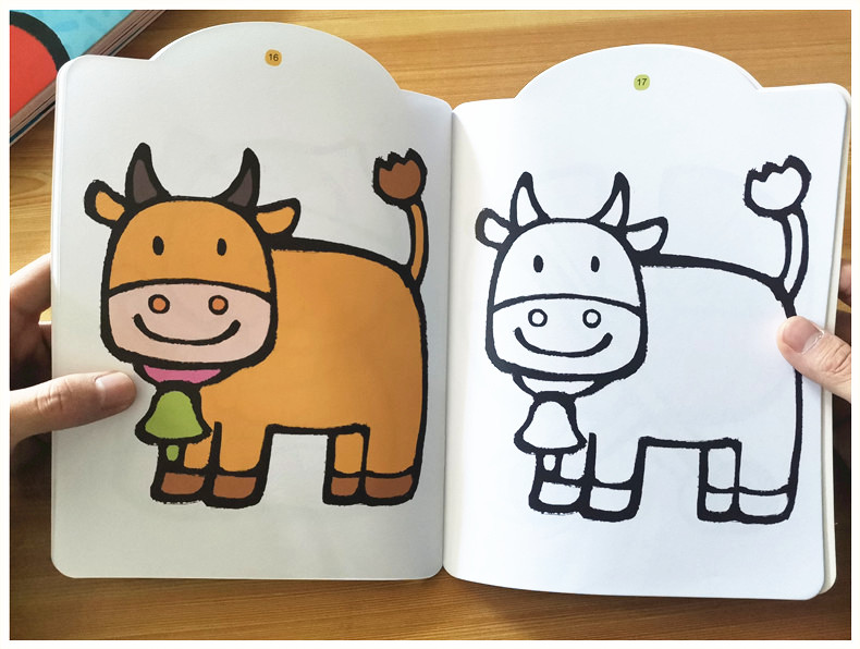 迪士尼旗舰36岁儿童涂色书画画本幼儿园图画书涂鸦手绘本4宝宝填色