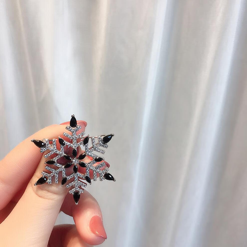 yqmhcxks 锆石雪花胸针服装配件胸花 别针 x1724-1-196【图片 价格