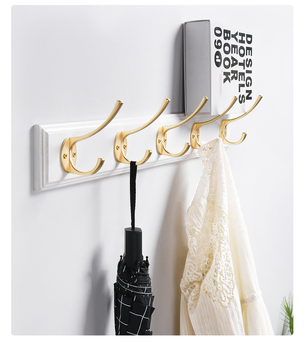 衣柜上的挂钩轻奢衣服挂钩壁挂墙壁上免打孔门后衣帽钩鞋柜进门入户