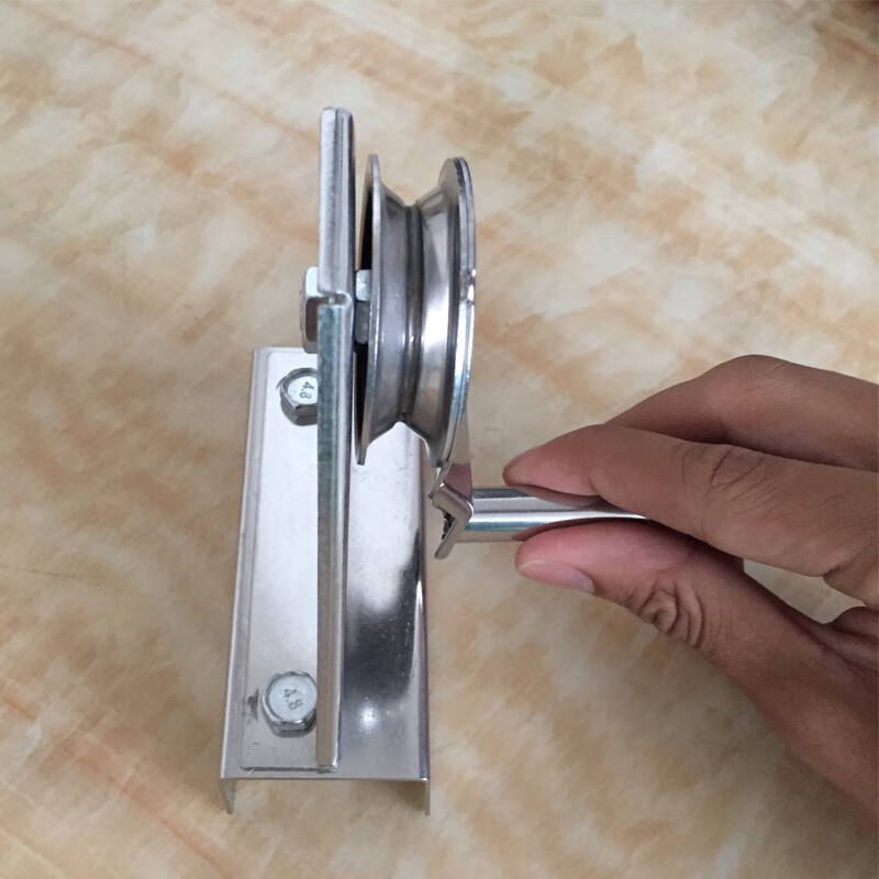 旗杆滑轮 不锈钢手摇升降滑轮 加厚旗杆配件 手拉绳旗帜吊轮轮子升旗